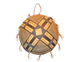 African Gourd Rattle Cowrie Shells Musical Burkina Faso - £50.76 GBP