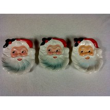 Wales Japan Santa Wall Hangers, three, original tags on back 5&quot; by 5&quot; - $45.00