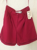 VINTAGE 80’S CASUAL CORNER PLEATED HIGH WAISTED DRESS SHORTS! 100% WOOL ... - $14.84