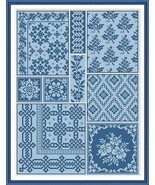 Antique Sampler 2 Repeating Borders Floral Textile Cross Stitch Pattern ... - £5.47 GBP