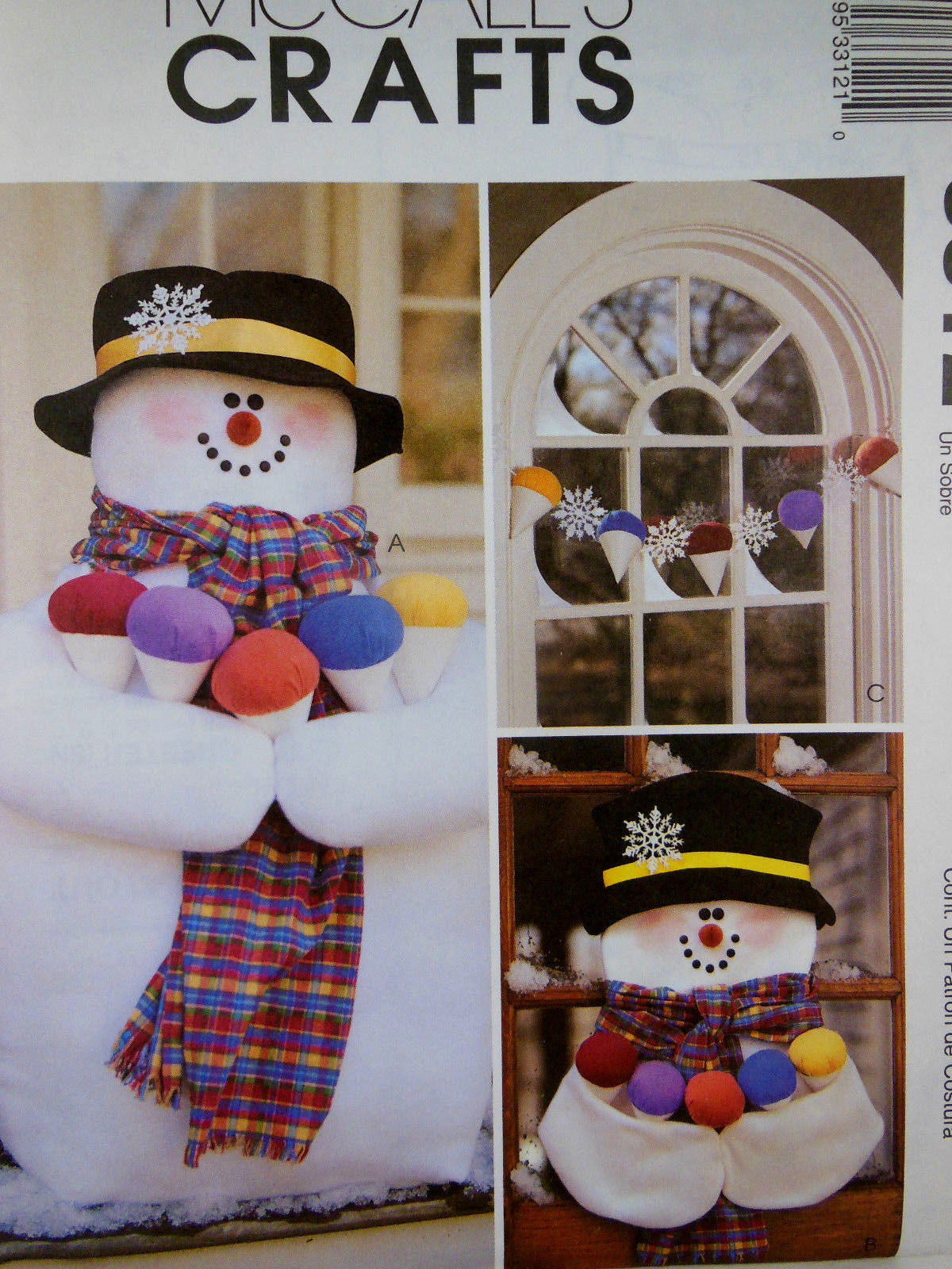 McCall&#39;s 3312 Snowmen and Snocone Decorations 26&quot; to 36&quot; UNCUT Clean smo... - $5.53