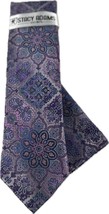 Stacy Adams Men&#39;s Tie Hanky Lavender Blue Pink Purple Silver Floral 3.25&quot; Wide - £17.29 GBP