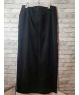Women Size 6 Full Length Suede Skirt with Slip Sport Collection Black Sp... - $32.58 CAD