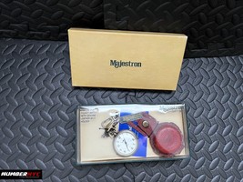 Vintage 1980-90&#39;s Majestron Watch Men Pocket Gold Plated Gift Set Leather Eagle - £63.49 GBP