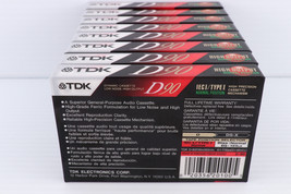 8x TDK D90 90 Minute Type 1 Normal IEC1 Blank Cassette Tapes NOS SEALED NEW - $24.21