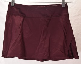 Lululemon Womens Skirt Shorts Tennis Burgundy Pleated 4 - £46.97 GBP