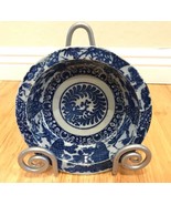 Antique Japanese Blue &amp; White Porcelain Bowl 7.5&quot; - $1,818.41 MXN