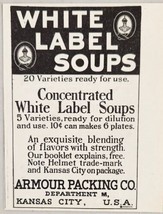 1899 Print Ad White Label Concentrated Soups Armour Packing Co. Kansas City,MO - £8.02 GBP