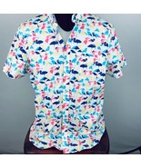 Club Room Mens XXL 2XL Multicolor Flamino Birds Print Summer Button Down... - £18.14 GBP