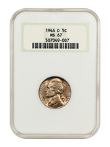 1946-D 5C NGC MS67 (OH) - $178.24