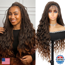 Lady Hanne Knotless Goddess Curly Full Lace Dreadlock Wigs for Black Women - $81.42