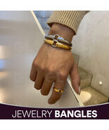 Unique Cuff Bracelets, Bracelet Set, Gold Bracelet,Unique Ring, Minimali... - $25.10+