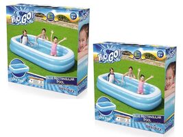 Inflatable Pool 8&#39; 6&quot; L X 69&#39;&#39; W 206-Gal Blue, Bestway 54006E H2O GO! (2... - $75.28 CAD