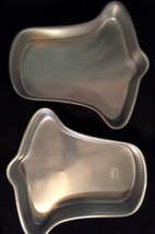 Vintage set of 2  Wilton cake pan bell shape 9 in X 8 in at widest 1971 - $11.14
