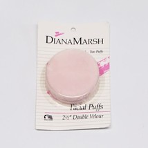 Diana Marsh Facial Puffs Vintage Pink 2 1/2&quot; Double Velour Compact Applicators - £13.13 GBP