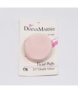 Diana Marsh Facial Puffs Vintage Pink 2 1/2&quot; Double Velour Compact Appli... - $251.12 MXN