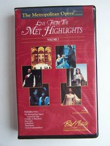 The Metropolitan Opera: Live From the Met Highlights Volume I VHS Video Tape - £15.19 GBP