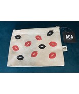 NWT Lot Of 10 Lips Canvas Makeup Bags Bachelorette Shower Wedding Birthd... - $14.85