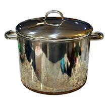 Revere Ware 10 Quart Stock Pot with Lid Copper Core Stainless Steel Clinton IL - £53.28 GBP