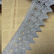 Silver Elegance: 9CM European Candle Lace Trim for Curtains, Tablecloths... - $463.64 MXN