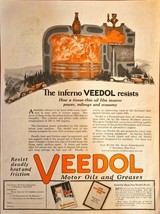 VEEDOL-Motor Oil and Greases-Power-Mileage-Economy-NY-1922 Antique Print Ad - $16.19