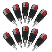 Lollipop Speaker Wire Cable to Audio Male RCA Connector Adapter Jack Plug 10Pcs/ - £11.12 GBP