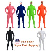 Full Body Zentai Suit Men&#39;s Women&#39;s Spandex Halloween Open Face Costume - £15.90 GBP+