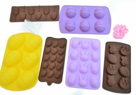 Easter Egg Bunny Cake Baking Fondant Lollipop Chocolate Gummy Silicone Mold Set - £36.19 GBP
