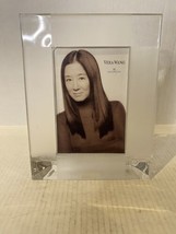 Vera Wang Wedgwood Illusion CRYSTAL Glass Photo Picture Frame Germany Satin - $48.00