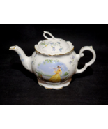 Vintage CROWN DORSET Ceramic Teapot &amp; Lid Victorian Floral STAFFORDSHIRE... - $43.42 CAD