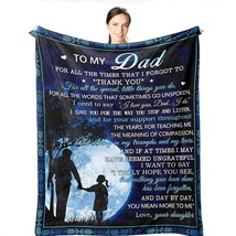 Dad Gifts From Daughter - Dad Blanket From Daughter 50&quot;X40&quot; - Birthday Gifts For - £34.00 GBP