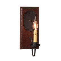 Wood &amp; Metal Wooden Wall Fixture Wilcrest Candle Sconce in Americana Red - £91.88 GBP