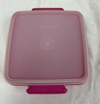 Tupperware Sandwich Square  #1362 Sandwich Keeper Lunch Container Pink - £4.57 GBP
