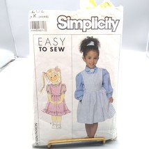 Vintage Sewing PATTERN Simplicity 9282, Girls Easy to Sew 1989 Jumper an... - $14.52