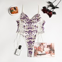  underwear erotic corset lace mesh sleepwear nightwear embroidered strap one piece sexy thumb200