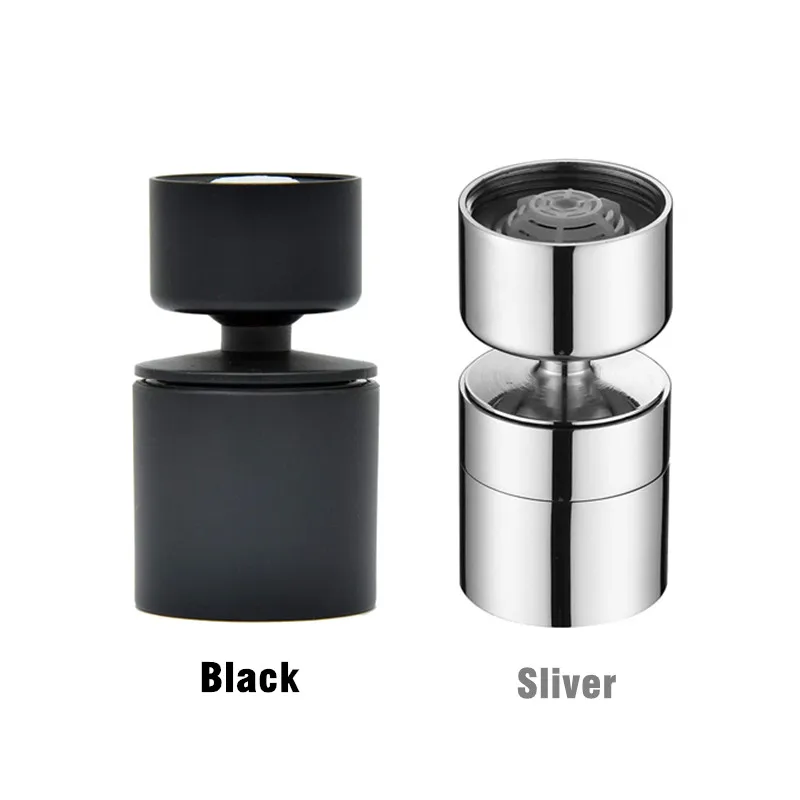 Play New Black 2 Mode Washbasin Faucet Nozzle 360° Rotary Splashback Faucet Aera - £23.18 GBP