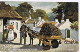 Ireland Postcard Selling Turf From His Low Backed Car - $3.95