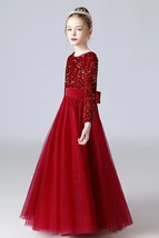 Red Flower Girl Dresses for Wedding, bridesmaid prom Party dress - £112.75 GBP