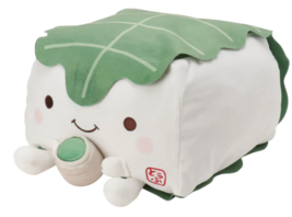 Mochi Cushion Hannari Kashiwamochi White Stuffed Toy Cushion Size L Japan - £45.32 GBP
