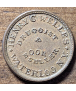 1861 Waterloo New York NY Henry C. Welles Druggist &amp; Book Seller Civil W... - £57.54 GBP