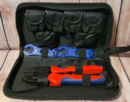 IWISS Solar PV Panel Crimping Tool Kit with Wire Cutter Spanner and Connectors, - £35.98 GBP