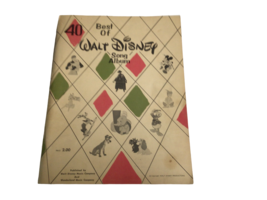 40 Best Of Walt Disney Song Album Sheet Music Book 1954 915A - £18.87 GBP