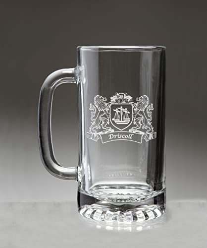 Driscoll Irish Coat of Arms Beer Mug with Lions
