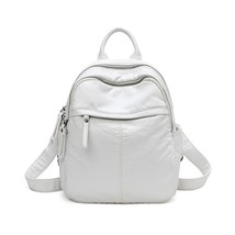 Annmouler  Women Backpa Pu Leather  Bag Soft Leather Daypack Double-layer Travel - £87.89 GBP