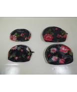 Lot of 5 Small Change Purse Black Floral Design Wallet Pocket Purses Wal... - €7,48 EUR