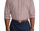 Polo Ralph Lauren Mens Classic-Fit Big &amp; Tall Check Oxford Shirt Wine/Wh... - £43.27 GBP