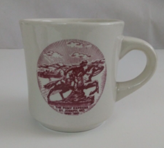 Vintage The Pony Express St. Joseph Mo. 1880-1861 Collectible 3.75&quot; Coffee Cup - £6.86 GBP
