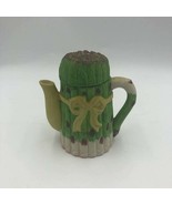 Vintage Asparagus Miniature Ceramic Teapot with Lid Vegetable Theme Coll... - £19.65 GBP