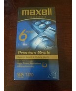 NEW Maxell Premium Grade T-120 Blank Video Recording Cassette VHS Tape 6... - $21.73