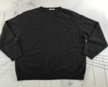 Field Gear Cashmere Sweater Mens Extra Large Charcoal Grey V Neck - $34.64